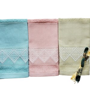 Cross Stitch Towel 13" x 19.5", Needlepoint Towel, AIDA Towel, Hand Towel Cross Stitch, Embroidery Towel, Counted Towel, Towel to Stitch