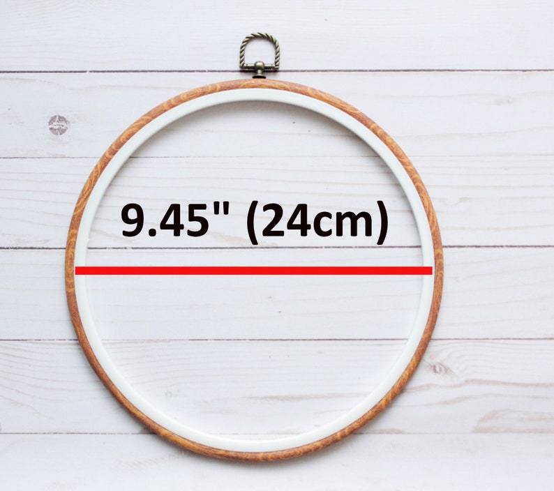 Embroidery Hoop, Wooden Imitation Hoop, Cross Stitch Hoop, Flexi Hoop for Hand Embroidery, Hoop Art, Cross Stitch Frame, Embroidery Display image 9