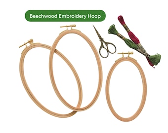 Oval Beechwood Embroidery Hoop, Cross Stitch Hoop, Hoop for Hand Embroidery, Hoop Art, Cross Stitch Frame, Wooden Embroidery Hoop, Oval Hoop