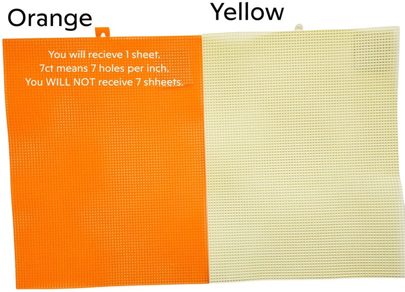 an orange and a yellow mesh cloth
