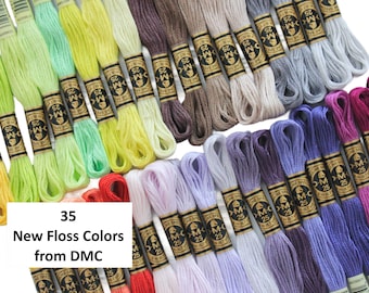 DMC NEW COLORS Embroidery Floss #1 to #35, Embroidery Threads, Dmc Floss, Dmc Threads, Dmc Cross Stitch Floss, Dmc Embroidery Floss,