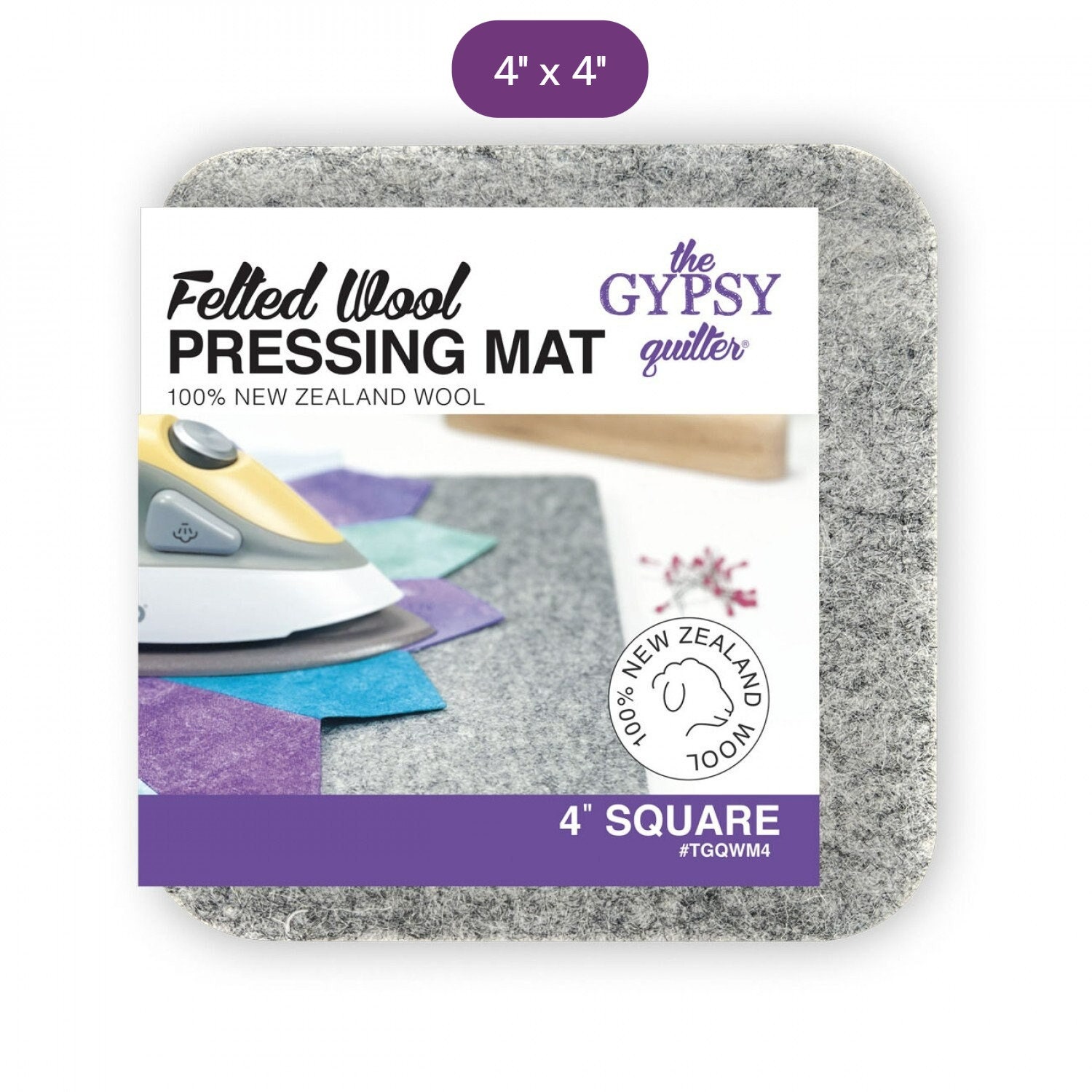Wool Pressing Mat by Gypsy Quilter 1/2in Thick, Felted Wool Pressing Mat,  Pad Quilting Board, Quilt Iron Mat, Portable Ironing Board 