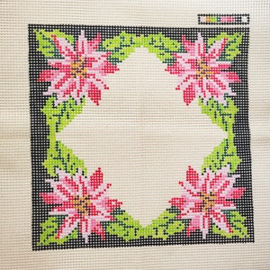 15&quot; x 15&quot; Hand Painted Tapestry Needlepoint Canvas 5ct Mesh (NOT a Kit, only Canvas) / NEW Hand-Printed Canvas to Stitch /Tapestry Canvas