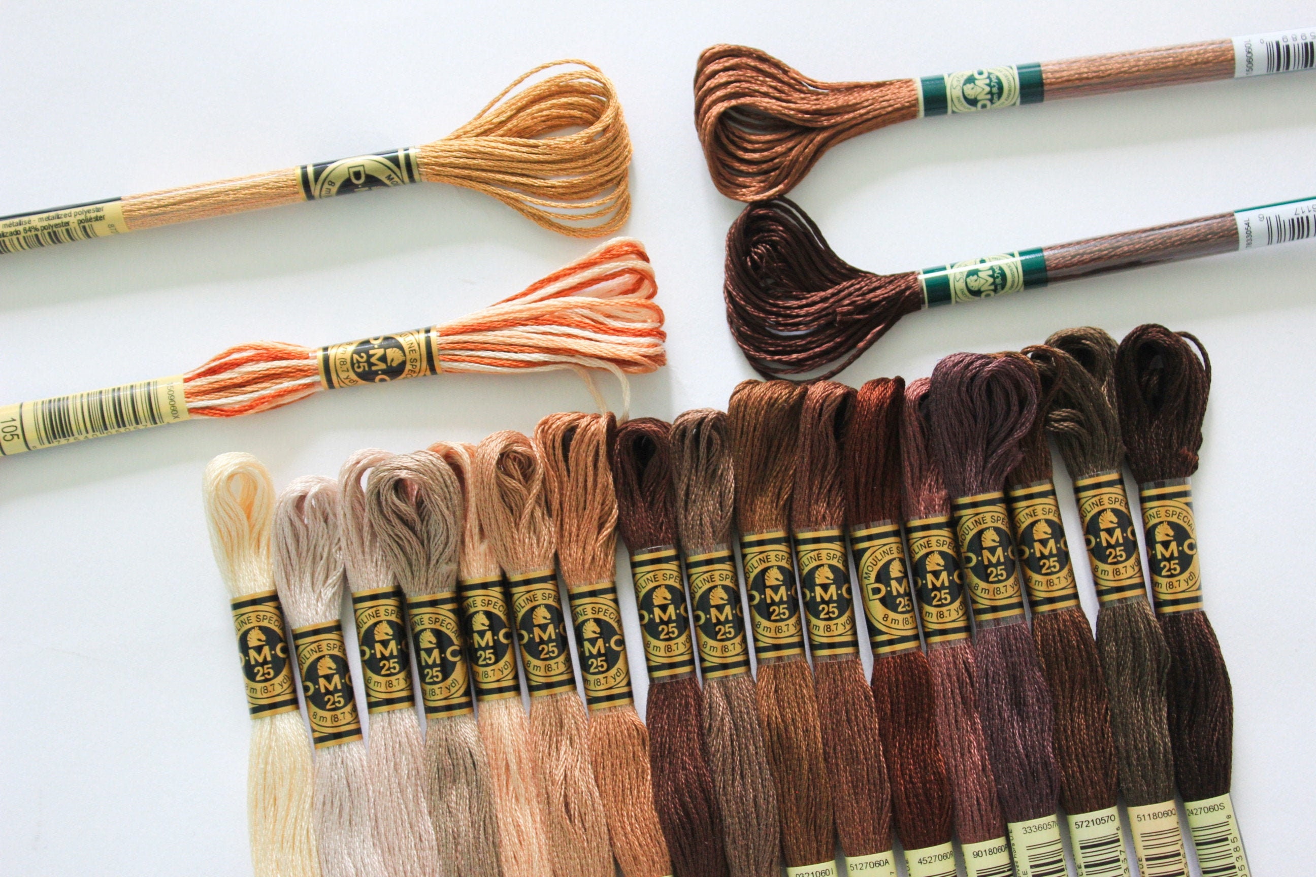 21x DMC Brown Shades Dmc Floss DMC Kit Dmc Threads Dmc Etsy