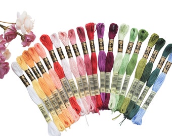 20x Botanicals DMC Flosses, Dmc Threads, DMC Kit, Dmc Set of Colors, Dmc Cotton Floss, Dmc Embroidery Floss, Cross Stitch Floss,Floral Floss