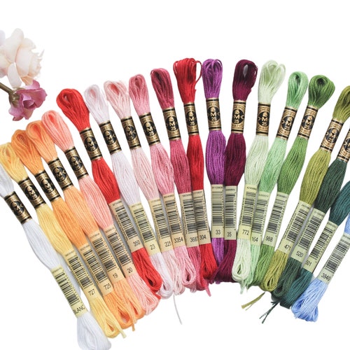 8x Pink DMC Flosses Dmc Threads DMC Kit Dmc Set of Colors Etsy