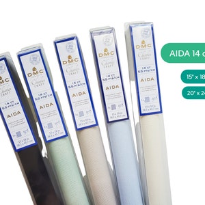 Tela AIDA DMC Charles Craft de 14 ct, 38 x 45 cm o 50 x 61 cm, para punto de cruz, tela Aida DMC, tela para bordado