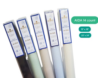 14ct AIDA DMC Charles Craft 15&quot; x 18&quot; or 20&quot; x 24&quot;/ Cross Stitch Fabric/ Dmc Aida Cloth/ Needlepoint Fabric