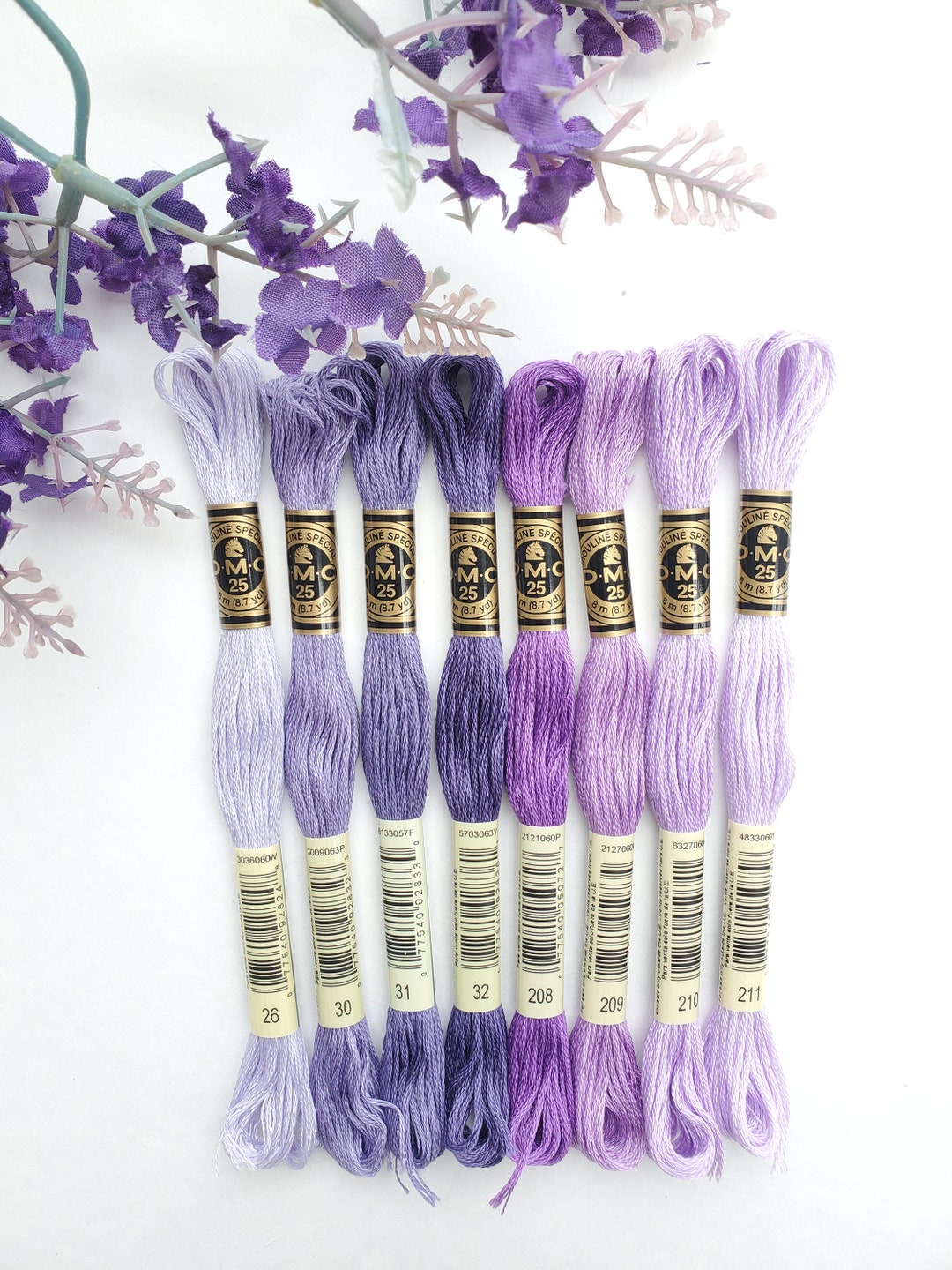 Threads, Kit, Cross Cotton Embroidery Dmc Dmc - Purple Etsy Dmc DMC 8x Flosses, Purple Threads, of Floss Stitch Set Floss, Colors, Dmc DMC Floss,