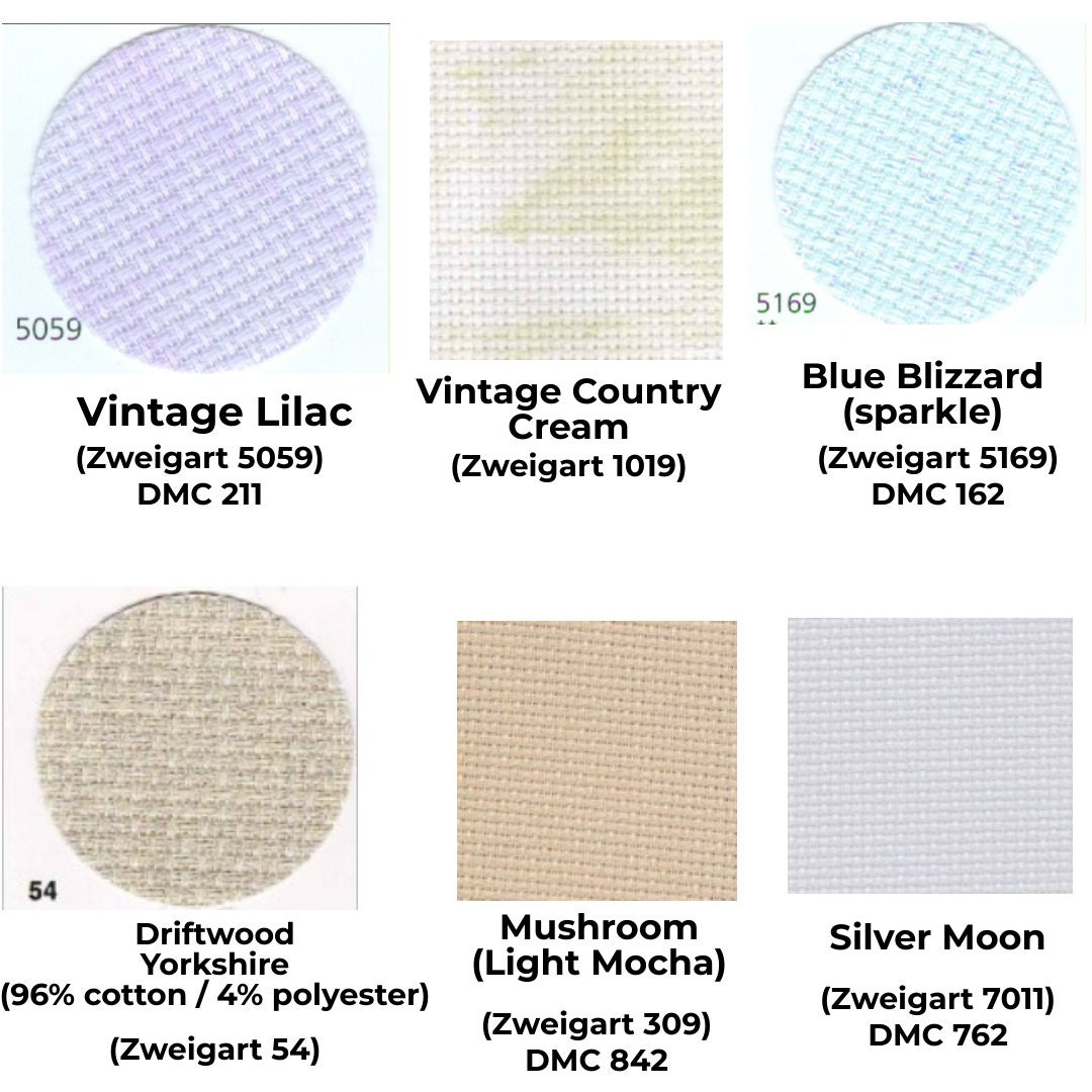 14 Count Aida Fabric in Various Sizes and Colours – Meloca Designs