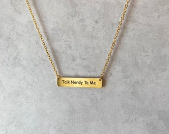Geek Jewelry, Everyday Necklace Gold, Funny Anniversary Gift for Wife, Stocking Stuffer for Women, Funny Birthday Gifts for Best Friend