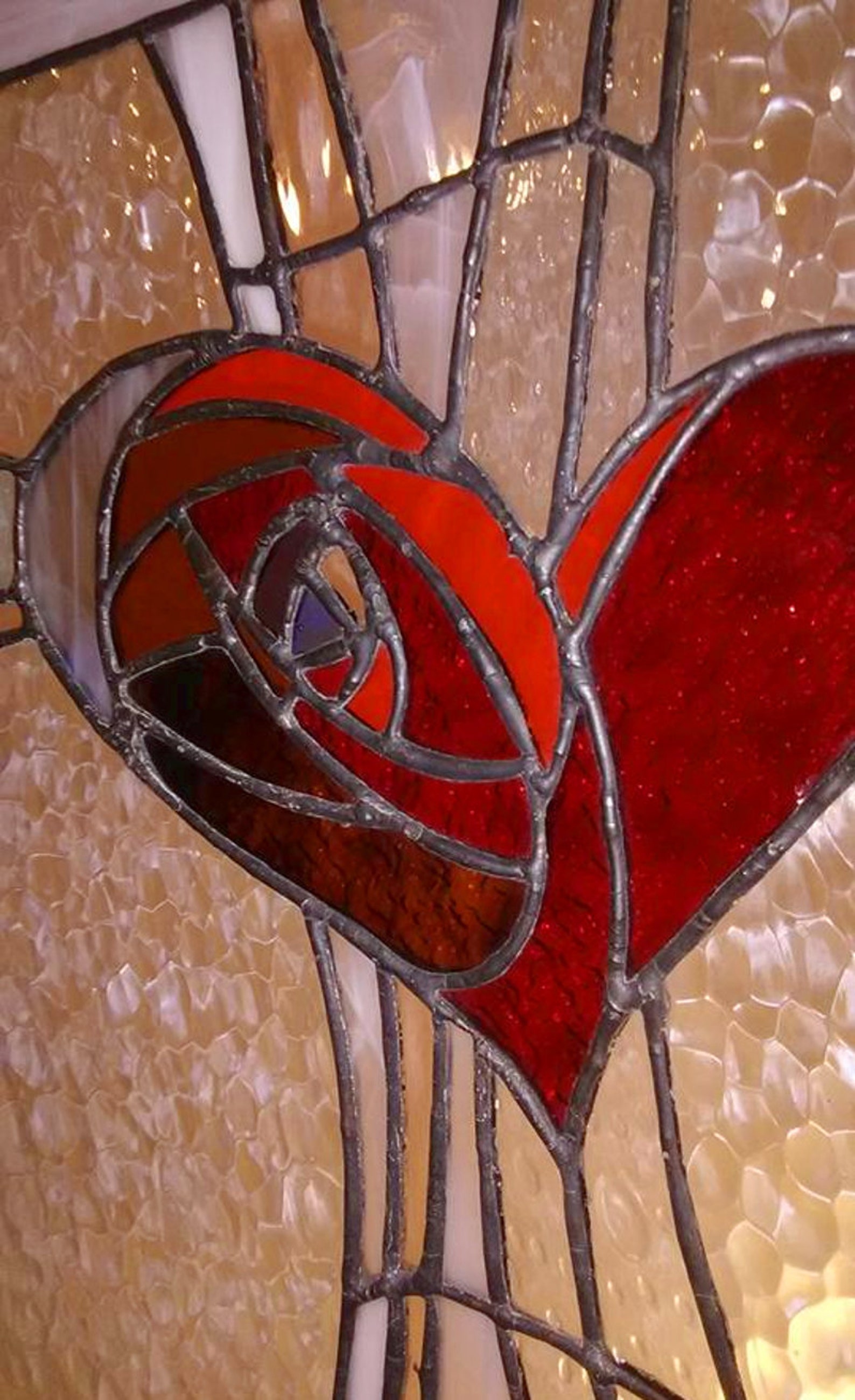 Stained Glass Heart & Cross Etsy
