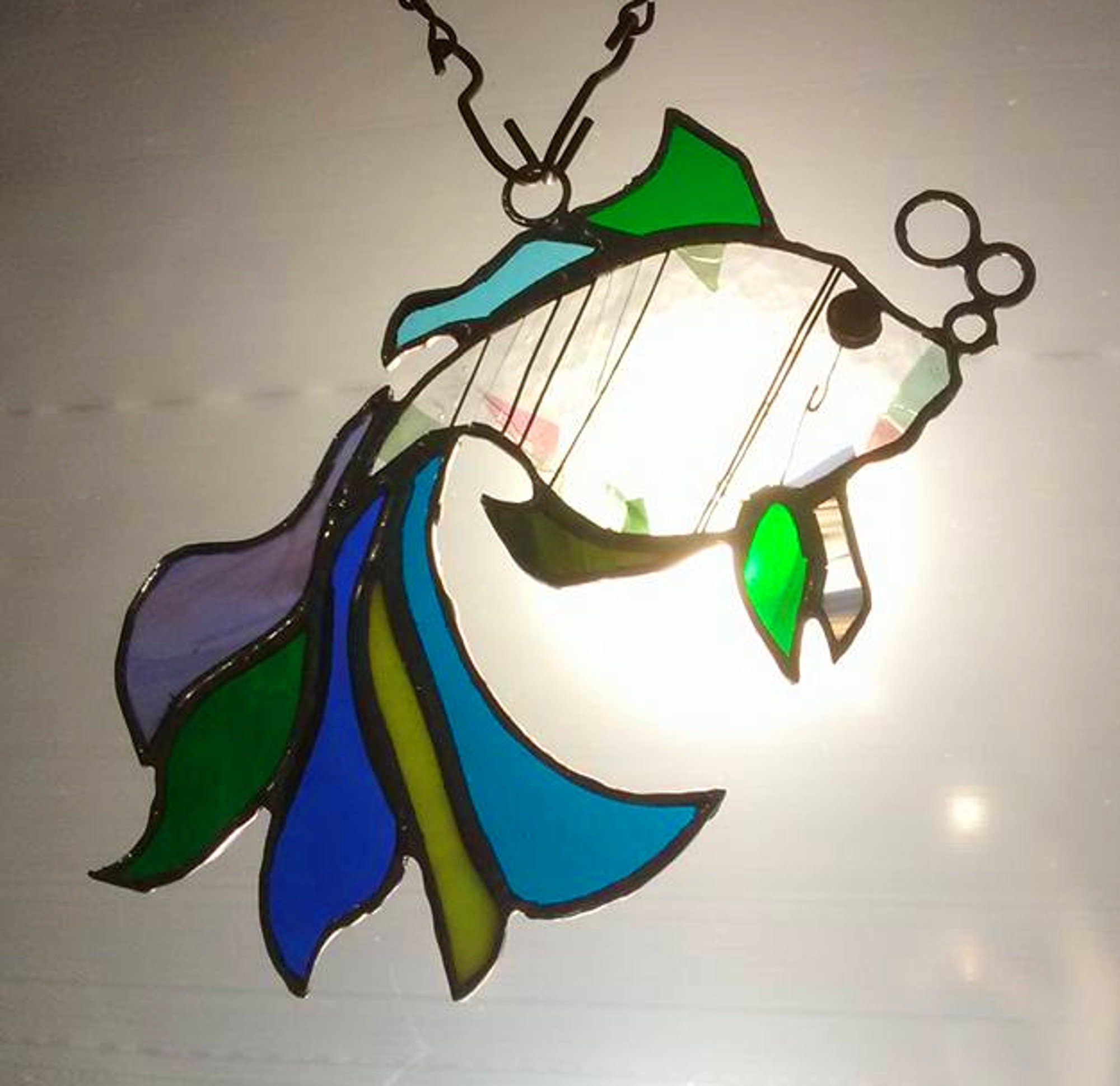 Stained Glass Fish Etsy
