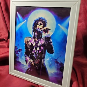 Glass Print of Prince &quot;On Stage&quot;