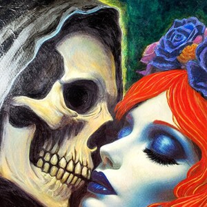 Peinture originale « Morte Amore »