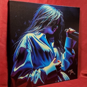 Canvas Painting Print of Billie Eilish &quot;The Greatest&quot;