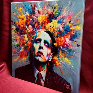 Canvas Painting Print of Marilyn Manson &quot;In Bloom&quot;