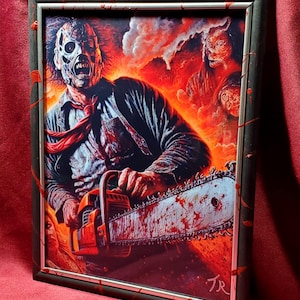 Stampa artistica con cornice &quot;Leatherface&quot;