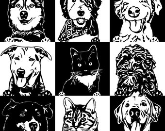 Custom Pet Vinyl Decal From Photo, Laptop Dog Sticker, Cat Car Window Decal, Wall Decal, Personalized Pet Decal Vinyl, Pet Lover Gift
