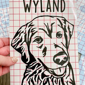 Dog Food Container Vinyl Decal, Personalized Pet Food Decal, Dog Food Canister Decal, Dog Treats Container Decal, Dog Name, Pet Portrait