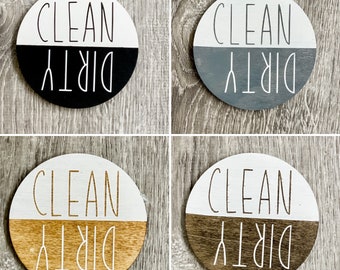 Dish Washer Magnet, Clean Dirty Sign, Kitchen Refrigerator Magnets, Farmhouse Dishwasher Magnet, Rustic Dishwasher Magnet, Housewarming