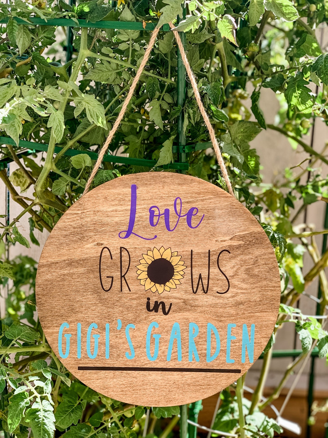 Custom Outdoor Garden Sign/ Grandma's Garden/ Gigi's Garden/ Sunflower