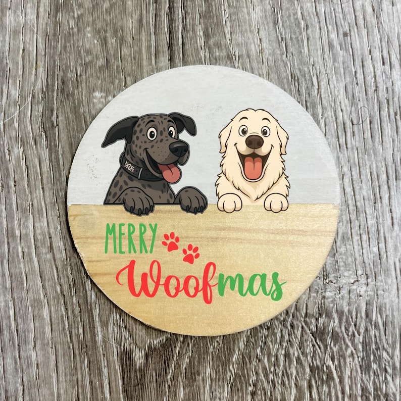 Funny Pet Portrait Ornament/ Funny Dog Ornament/ Holiday Gift Dog Lover/ Pet Photo Ornament/ Dog Owner Ornament/ Dog Portrait Ornament image 3