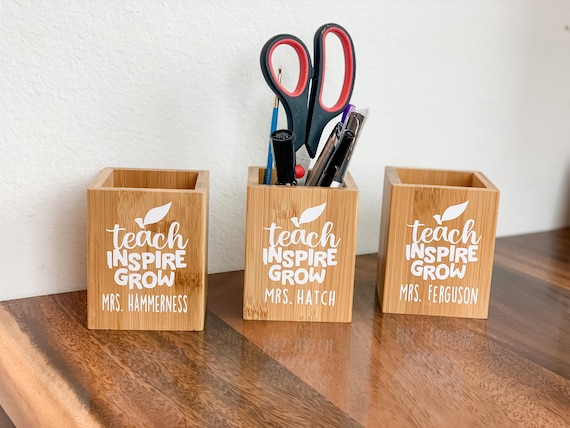 Teacher Appreciation Gift/ Custom Pencil Holder/ End of School Year Teacher Gift/ Personalized Teacher Gift/ Custom Teacher Gift