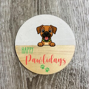 Funny Pet Portrait Ornament/ Funny Dog Ornament/ Holiday Gift Dog Lover/ Pet Photo Ornament/ Dog Owner Ornament/ Dog Portrait Ornament image 2