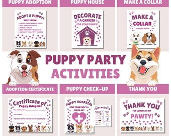 Adopt a Puppy Party Games: Pet Adoption Station (INSTANT DOWNLOAD)