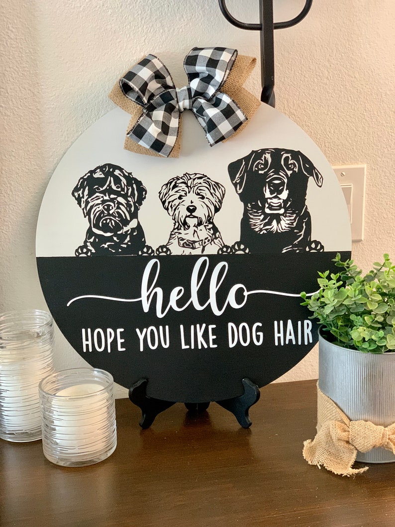 Personalized Peek Pet Portrait Door Hanger from Photo/ Pet Door Decor/ Pet Wreath/ Dog Welcome Plaque/ Pet Owner Gift for Dog Lover/ Dog Mom