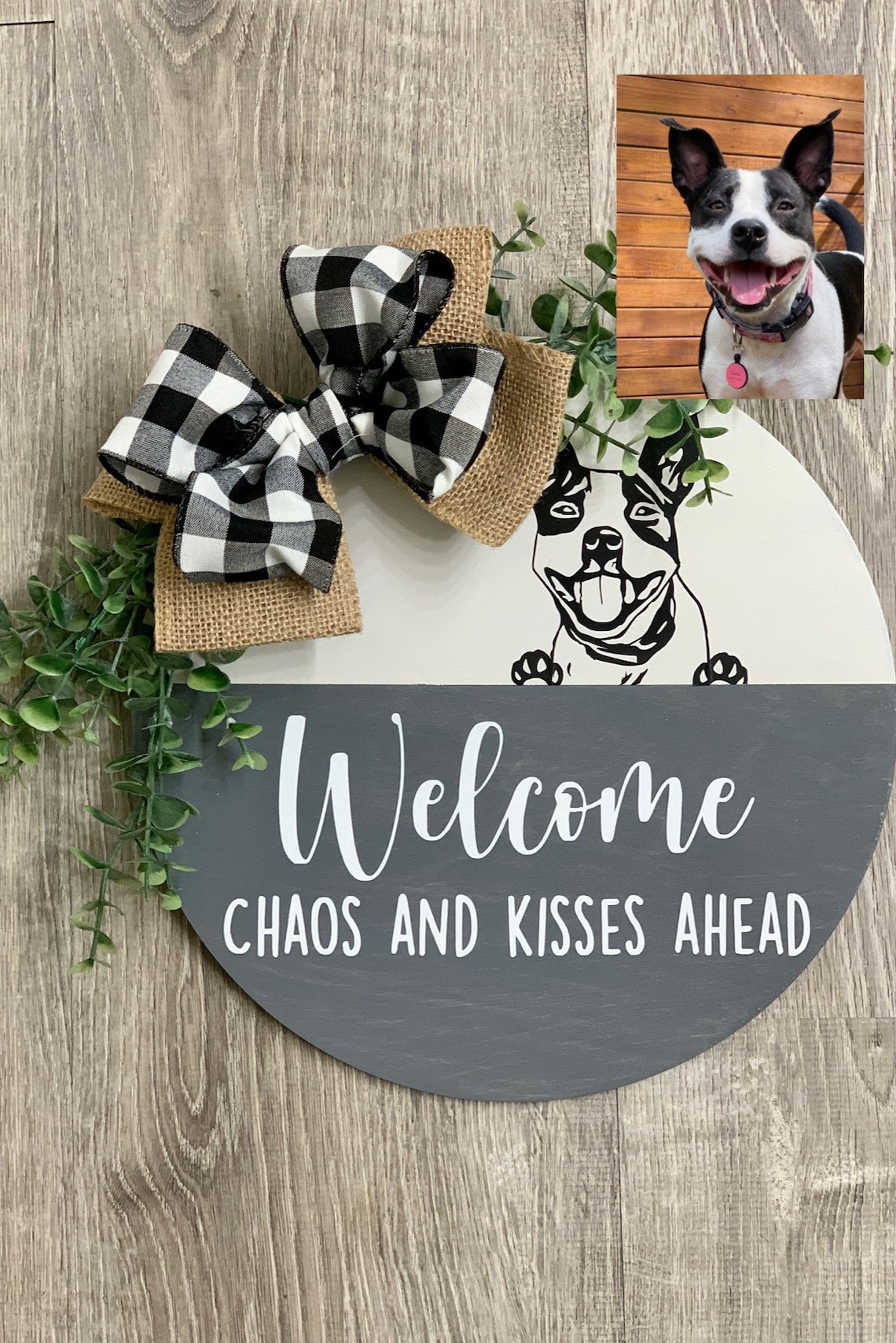 Personalized Pet Door Hanger From Photo/ Pet Sign/ Dog Etsy