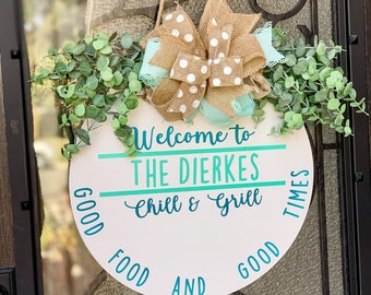Patio Sign for Outdoor/ Personalized Pool Signs/ Custom Pool Sign/ Chill and Grill/  Pool and Bar/ Patio Decor/ Custom Gift/ Housewarming