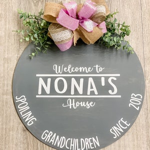Grandparents Door Hanger Gift, Spoiling Grandchildren Door Hanger