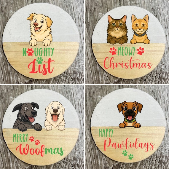 Funny Pet Portrait Ornament/ Funny Dog Ornament/ Holiday Gift Dog Lover/ Pet Photo Ornament/ Dog Owner Ornament/ Dog Portrait Ornament