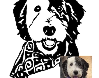 Pet Portrait SVG/ Dog Design Space SVG/ Cat Design Cricut/ Dog Design Cricut/ Pet Portrait PNG/ Custom Dog Breed/ Mixed Breed