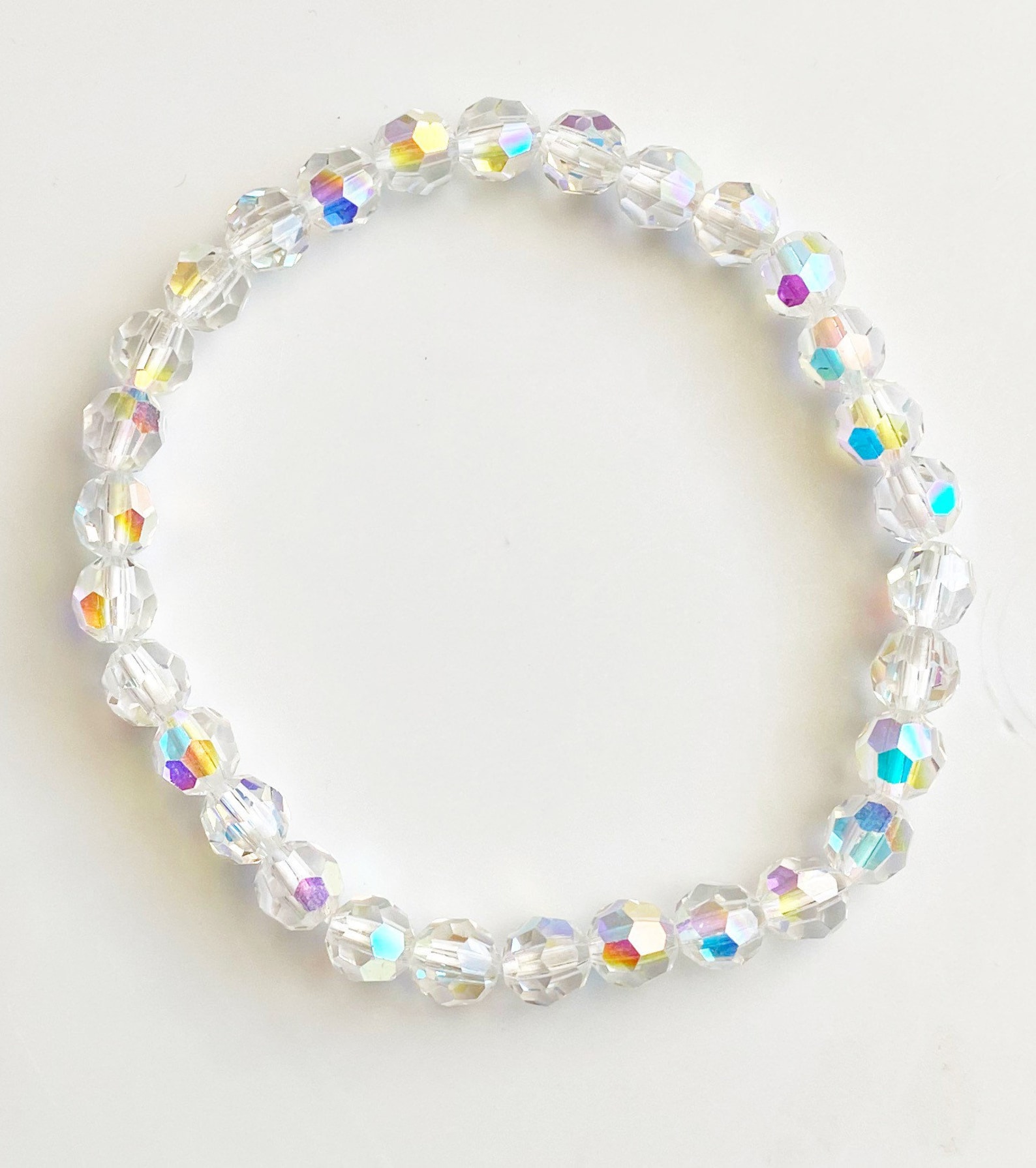 Clear Crystal Stretch Bracelet | Etsy