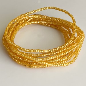 10 Gold Seed Beaded Stretch Bracelets