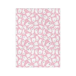 Ghostly Pink Velveteen Blanket