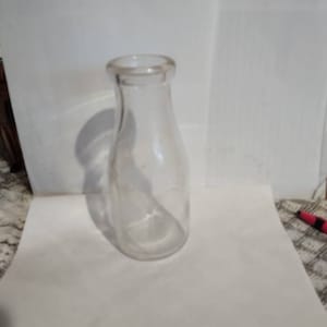 Vintage One Pint Glass Milk Bottle