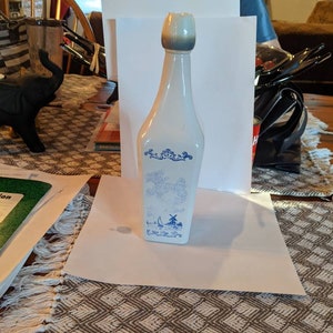 Vandermint Vintage Blue Delft Liquor Bottle