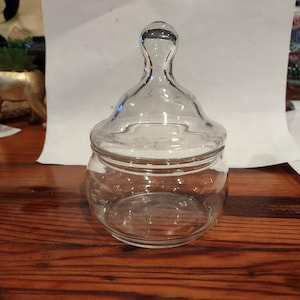 Vintage Princess House Apothecary Glass jar with Lid Heritage Pattern
