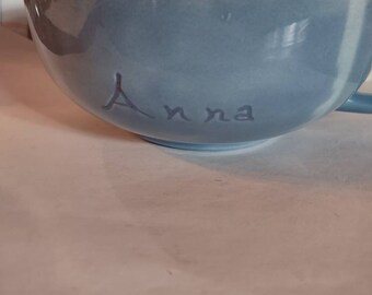Personalized "Anna" Two Cup handled Cup/Bowl