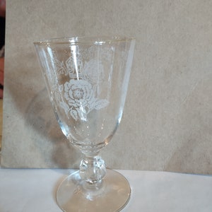 Set of 26 Vintage Libby White Rose Gold Ribbon Etched Stemmed Glass  Drinkware