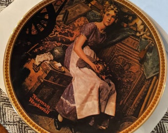 Dreaming in the Attic Norman Rockwell collectors plate