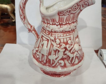 The Witches Pursuit Ceramic Pitcher inspired by Scottish Poet Robert Burns Rare and Extremely Cool piece please see pics and description