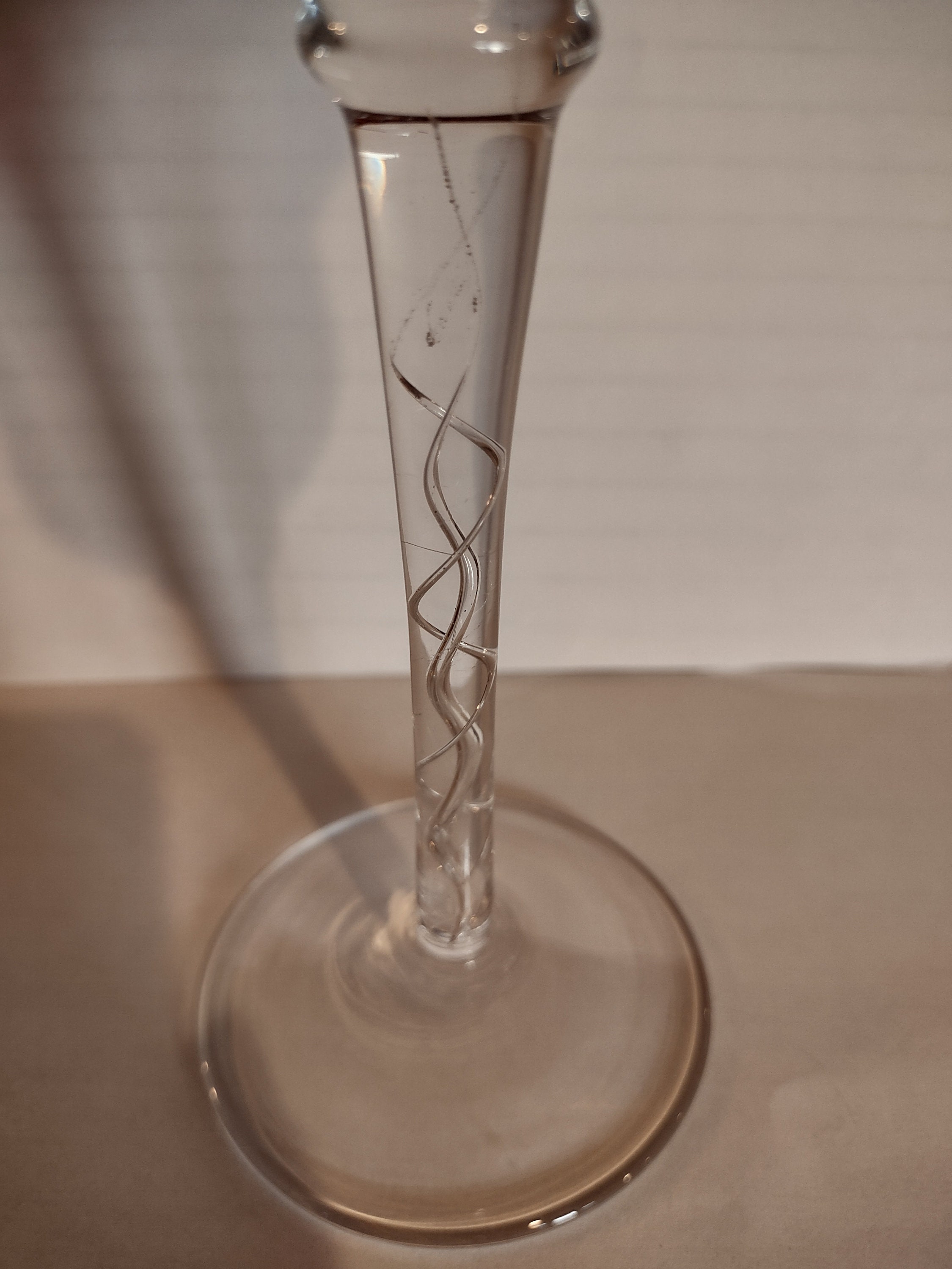 Ribbed Stem Wine Glass 8X8X22Cm