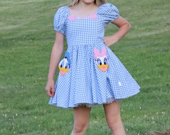 Donald Duck and Daisy Duck dress baby Donald Duck and Daisy Duck dress Girls Donald and Daisy dress