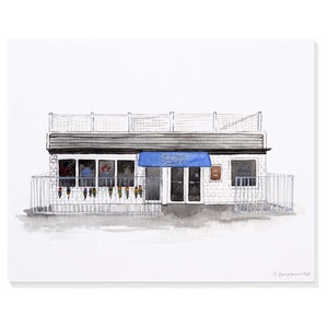 The Seagrape (Fairfield University - Fairfield, CT) Hand Painted Watercolor Print