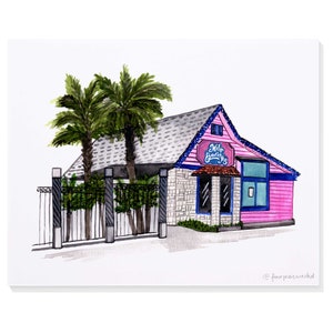 Milo Butterfingers (near SMU – Southern Methodist University – Dallas, TX) Hand-Painted Watercolor Print